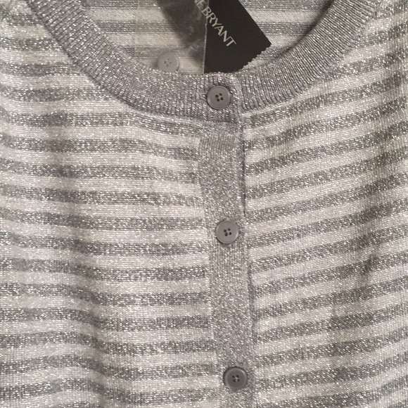 Lane Bryant Silver Metallic Sweater. Size 14 NWT - Picture 3 of 5